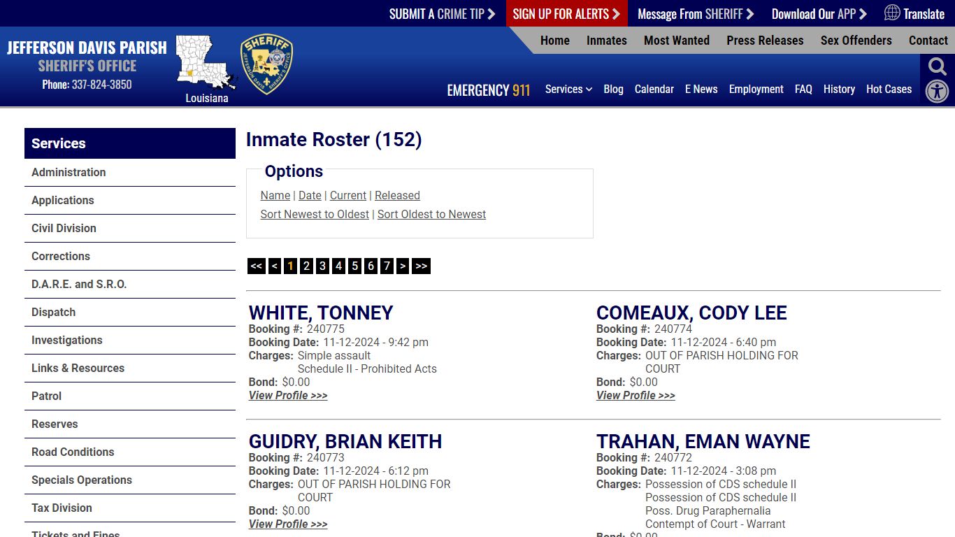 Inmate Roster - Current Inmates Booking Date Descending - Jefferson ...